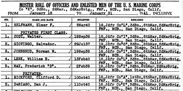 How do I access USMC Muster rolls from 1942-1945 - Military Records ...